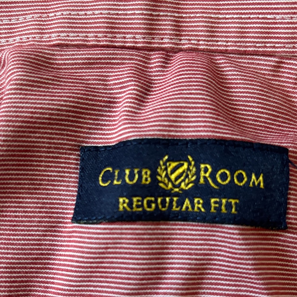 Club Room Red and White Striped Shirt